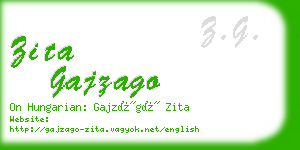 zita gajzago business card